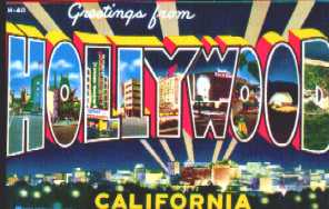 Hollywood postcard