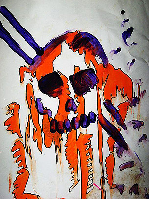 I Have Sunk Into the Heart of a Liar (acrylic on paper)